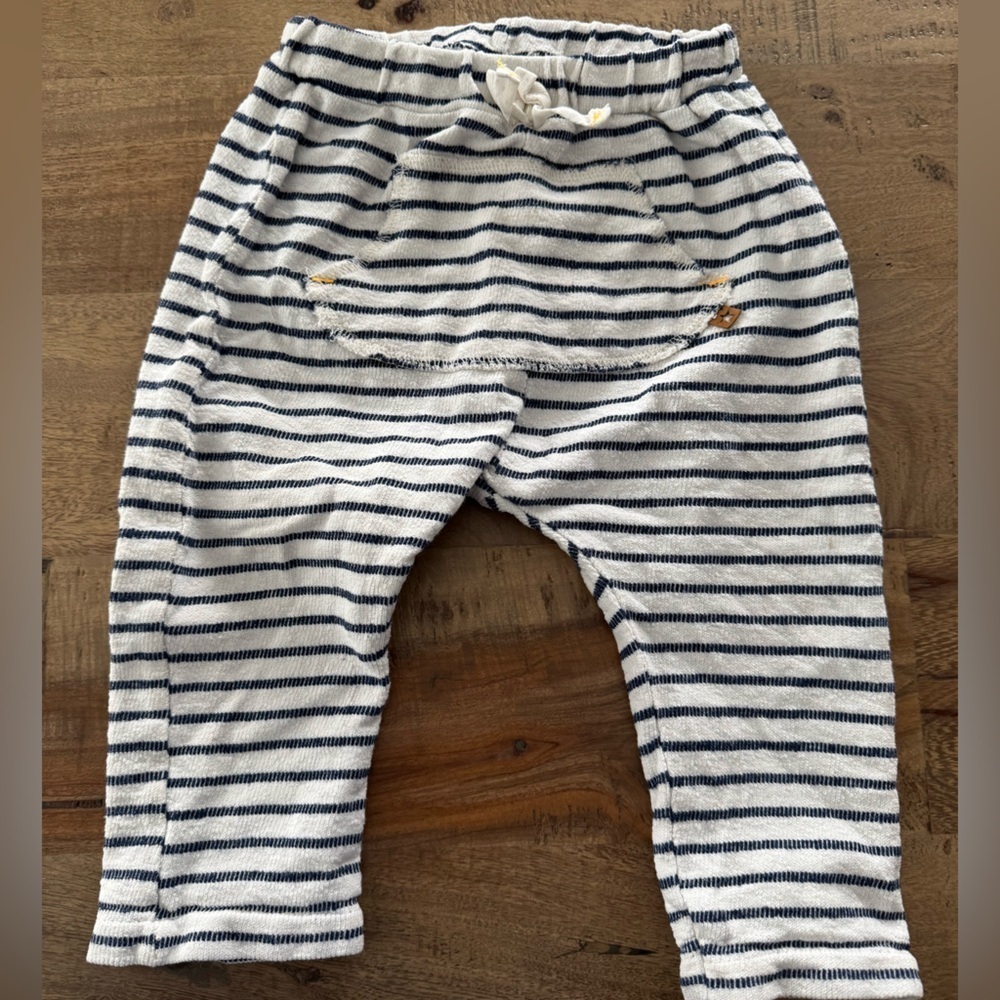Zara baby nautical stripes pocket pants size 9-12 months